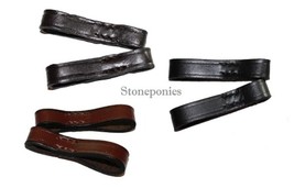 Full Cheek Bit Keepers Leather Loops Fulmer Bits - Dark Havana Chestnut ... - £6.37 GBP