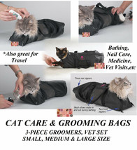 3pc SET Top Performance CAT GROOMING Nail Clip Bath Travel BAG NO BITE S... - £47.18 GBP