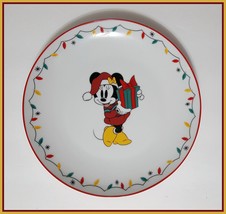 NEW Williams Sonoma Disney Minnie Mouse Christmas Salad Plate 8 1/4" Porcelain - $6.99