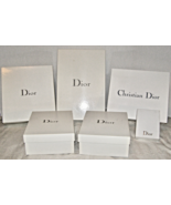 VINTAGE Lot of 6 CHRISTIAN DIOR WHITE, EMPTY GIFT BOXES- 2 MATTE+ 4 GLOS... - $452.74 MXN