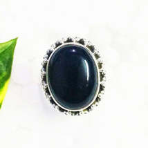 BLACK ONYX Gemstone Ring, Birthstone Ring, 925 Sterling Silver Ring, Fashion Han - £26.28 GBP