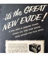1950 Exide Automotive Vehicle Battery Advertisement Vintage Automobilia ... - $366.69 MXN