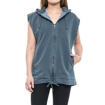 FREE PEOPLE Womens Hoodie Vagabond Vest Wave Casual Soft Blue Size XS OB... - £43.69 GBP