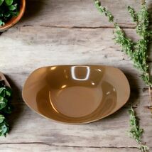 Vtg Oneida Premiere MCM Cocoa Brown Oval Retro Shaped Serving Bowl Melamine - $21.86