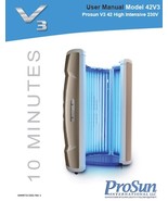 Prosun 42V3 Tanning Bed User Manual High 230V 10 Minute Bed Owners Manual - €8,44 EUR