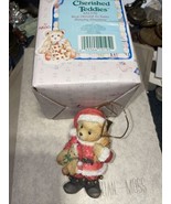 Cherished Teddies Bear Dressed As Santa 1995 Christmas Ornament - £5.41 GBP