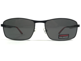 Carrera Sunglasses 8012/S 003M9 Matte Black Red Square Frames with Black Lenses - $93.29