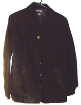 Style &amp; Co. Black Genuine Suede Leather Jacket with Pockets Size Medium - $58.50