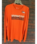 Nike Dri-Fit Denver Broncos Jersey XL Long Sleeve Orange Equipment NFL S... - €20,86 EUR