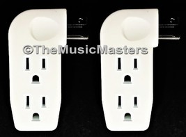 2X Triple 3 Outlet Grounded AC Wall Plug Power Splitter 3-Way Electrical Adapter - £9.91 GBP