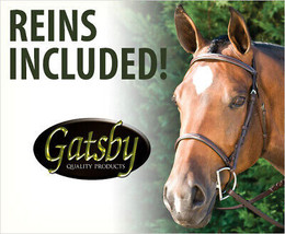 Gatsby Warmblood / Large Size English Horse Bridle Fancy Stitched Raised Leather - £43.80 GBP