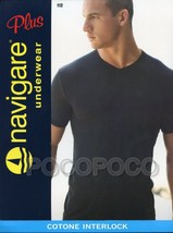 Maglia scollo a V da uomo mezza manica in cotone caldo interlock Navigar... - $8.69