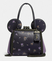 COACH Disney x minnie mouse kisslock bag Leather Crossbody ~NWT~ Ink 76745 - £254.20 GBP