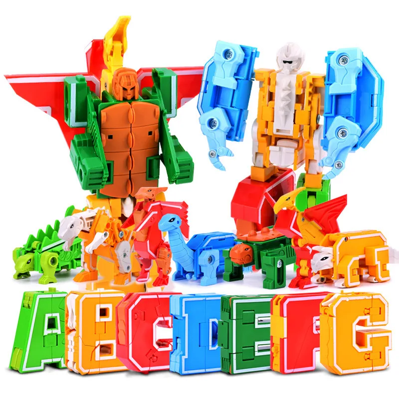 DIY Creative Building Blocks Transformation Robot Deform Alphabet Action Figure - £11.52 GBP+