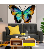 Butterfly Landscape Abstract Shapes Illustrations , Canvas Wall Art - £28.23 GBP+