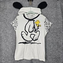 Peanuts Snoopy T-Shirt Womens Junior XL 15-17 Hooded with Ears Costume T... - £9.15 GBP