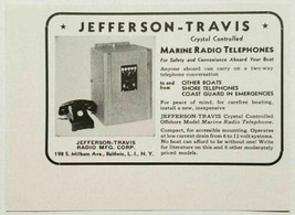 1940 Print Ad Jefferson-Travis Marine Radio Telephones Baldwin Long Island,NY - $8.92