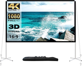 Projector Screen and Stand 100 Inch Portable Outdoor Projection Screen 1... - $2,343.33 MXN