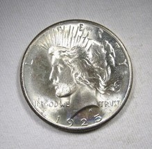 1925 Silver Peace Dollar CH UNC AM728 - $58.41