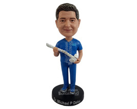 Custom Bobblehead Casual chiropractor wearing a v-neck t-shirt and fancy... - £70.00 GBP