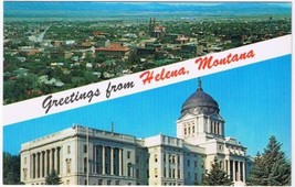 Postcard Greetings From Helena Montana State Capitol Building  - £2.32 GBP
