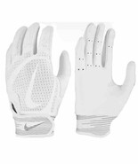 NIKE Alpha Huarache Edge Baseball Batting Gloves Unisex Youth Medium WHITE - $294.56 MXN