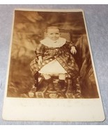 Vintage Cabinet Card Photograph Girl Child on Wicker Chair Savannah Georgia - $111.15 MXN