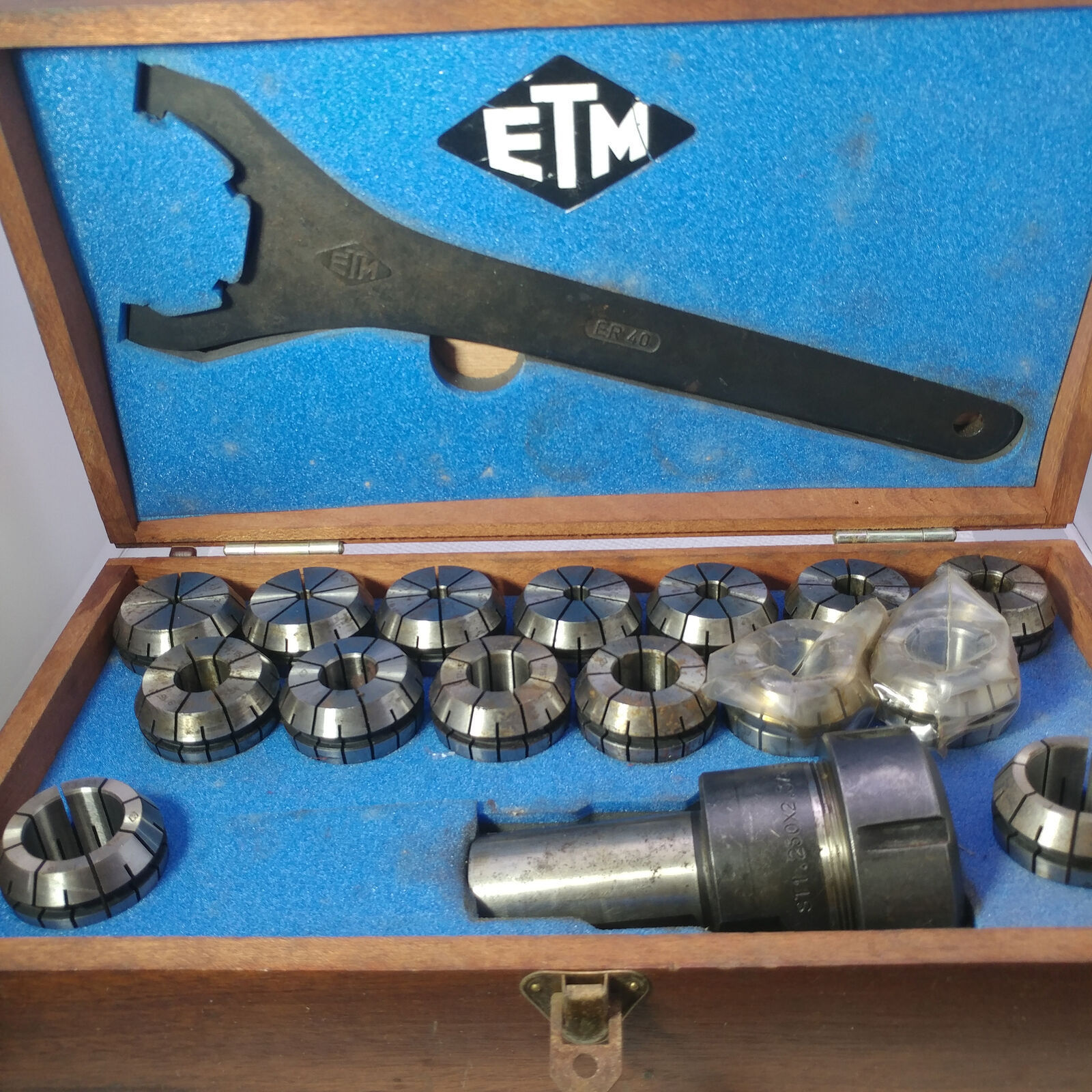ER-40 1.1/4 ETM COLLET CHUCK SET 1/8&quot; -1&quot; in the original box - $675.00