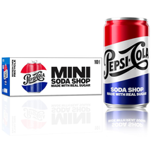 Pepsi Real Sugar Soda Mini Cans, 7.5Oz Mini Cans, (10 Pack) (Packaging M... - $14.01