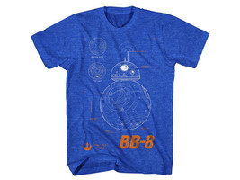 Star Wars The Force Awakens BB-8 Plans Diagram Blueprint T-Shirt NEW UNWORN - £14.63 GBP