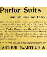 Arthur McArthur Parlor Furniture 1894 Advertisement Victorian Home ADBN1n - $366.69 MXN