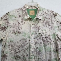 Tommy Bahama Shirt Mens Large Hawaiian Tropical Palm Trees Flowers Short Sleeve - £15.85 GBP