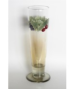 Libbey Pfaltzgraff Jamberry Floral Iridescent Tall Pilsner 14 Oz Footed ... - $20.36 CAD