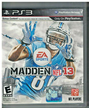 Madden NFL 13 Sony PlayStation 3 PS3 football video game Complete Tested - £3.14 GBP