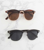Soho Sunglasses Smoke Lens Black or Demi Malcom X HalfBrow Retro Vintage - $9.95