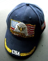 American Spirit Usa Eagle Flag Embroidered Baseball Cap Hat - £9.27 GBP