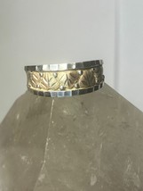 Black Hills Gold ring leaves  band sterling silver women men size 6.75 - £77.45 GBP