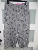 HUE Gray Cat Print Capri Pajama Bottoms Size L Women&#39;s NWOT - $372.63 MXN