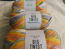 Big Twist Living Fun Brights lot of 3 Dye Lot 191975 - £12.63 GBP