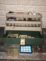Vtg Plano Tackle Box Model 6000  3 Tier Fold Out Tray Fishing Made in US... - $67.08