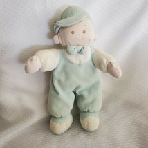 Baby Gund Blue Baby Boy Velour First Soft Stuffed Plush Cloth Velour Doll Bow  - £97.21 GBP