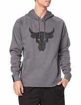 Under Armour Mens PROJECT ROCK Hoodie Sweatshirt Pitch Gray/Black S 1362... - $85.00