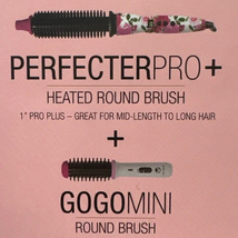 Calista Perfecter Pro Heated Round Brush with GoGo Mini brush ( Rose whi... - $69.95