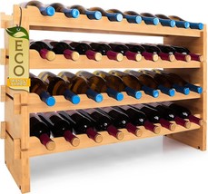 SereneLife 36 Bottle Stackable Modular Wine Rack, 33.5” x 10” x 21” (SLWMDSF200) - £62.53 GBP