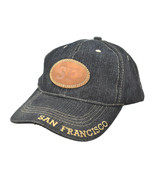 San Francisco Denim Baseball Hat Cap Leather Patch Adjustable One Size - $20.24 CAD