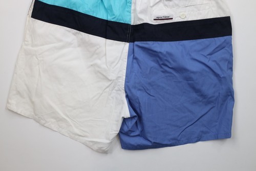 Vintage 90s Streetwear Mens Large Striped Color Block Lined Above Knee Shorts Item image 12