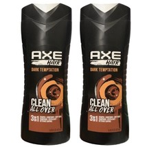 2pk Axe Hair Dark Temptation 3 In 1 Shampoo Conditioner Body Wash Clean All Over - £27.68 GBP
