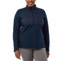32 Degrees Ladies Half Zip Blue Pullover Long Sleeve Top NWT Plus Size XXL - £17.46 GBP