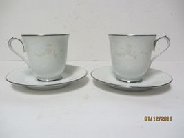 2 Vintage Noritake #2752 Temptation Pattern Tea Cups And Saucers - £7.95 GBP