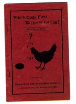Which Came First? The Hen or the Egg Debaters Information Bureau 1933 Pl... - $39.56
